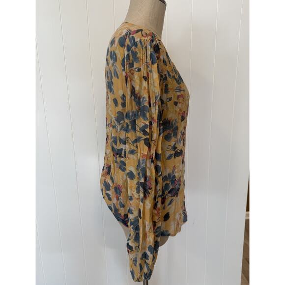 Zac & Rachel Blouse Womens Large Floral Long Sleeve Pullover Lightweight Top - Picture 3 of 10